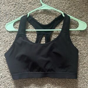 Avia Black Sports Bra with Racerback Design
